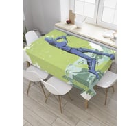 Прямоугольная скатерть JoyArty Игра Крикет из сатена tc_31977_120x145