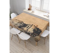 Прямоугольная скатерть JoyArty Ретро поезд из сатена tc_22392_120x145