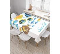 Прямоугольная скатерть JoyArty Жизнь в море из сатена tc_21272_120x145