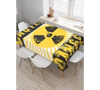 Прямоугольная скатерть JoyArty Предупреждение об опасности из сатена tc_22028_120x145