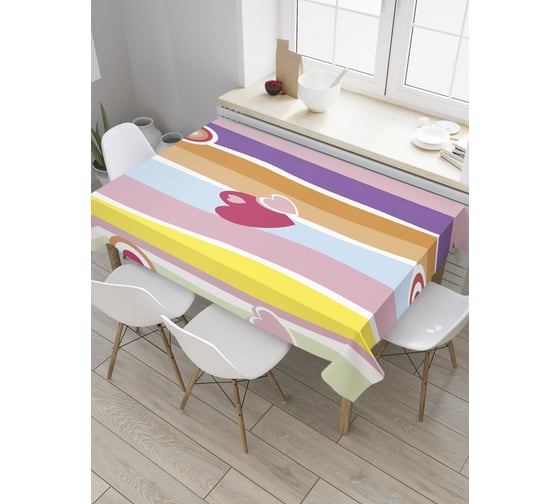 Прямоугольная скатерть JoyArty Романтика полос из сатена tc_27916_120x145 1