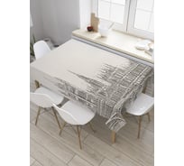 Прямоугольная скатерть JoyArty Зарисовки Лондона из сатена tc_32221_120x145