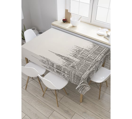 Прямоугольная скатерть JoyArty Зарисовки Лондона из сатена tc_32221_120x145 1