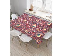 Прямоугольная скатерть JoyArty Иллюзии с лепестками из сатена tc_13624_120x145