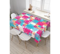 Прямоугольная скатерть JoyArty Квадраты врут из сатена tc_21408_120x145