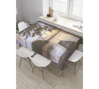 Прямоугольная скатерть JoyArty Мост рассвета из сатена tc_9154_120x145