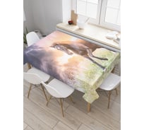 Прямоугольная скатерть JoyArty Поднебесный конь из сатена tc_3853_120x145