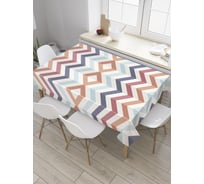 Прямоугольная скатерть JoyArty Комбинация зигзагов из сатена tc_9014_120x145