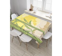 Прямоугольная скатерть JoyArty Полуденный бамбук из сатена tc_32797_120x145