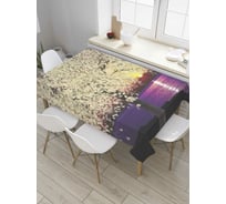 Прямоугольная скатерть JoyArty Расцветающий закат из сатена tc_8040_120x145
