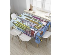 Прямоугольная скатерть JoyArty Иллюстрация Нью-Йорка из сатена tc_32849_120x145