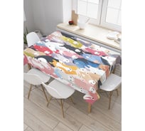 Прямоугольная скатерть JoyArty Конная радуга из сатена tc_12428_120x145