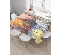 Прямоугольная скатерть JoyArty Снег тает в лесу из сатена tc_15112_120x145