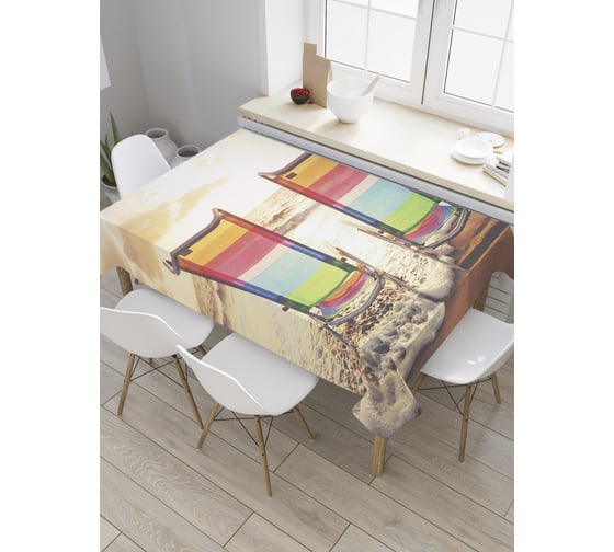 Прямоугольная скатерть JoyArty Морские приливы из сатена tc_8779_120x145