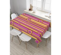 Прямоугольная скатерть JoyArty Полосы с мыльными пузырями из сатена tc_31167_120x145