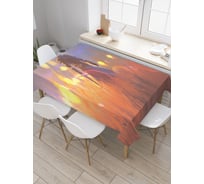 Прямоугольная скатерть JoyArty Самурай из сатена tc_23049_120x145