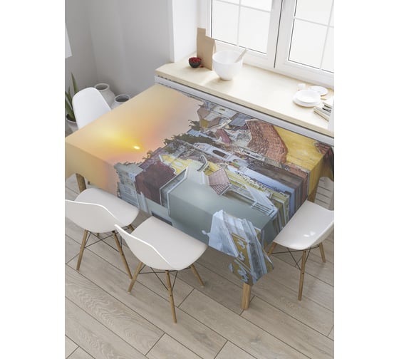 Прямоугольная скатерть JoyArty Прага маслом из сатена tc_36624_120x145 1