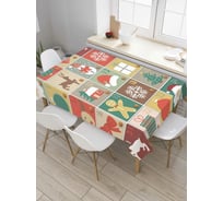 Прямоугольная скатерть JoyArty Рождественская считалка из сатена tc_6856_120x145