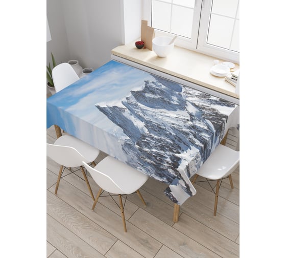 Прямоугольная скатерть JoyArty Спорные горы из сатена tc_21259_120x145