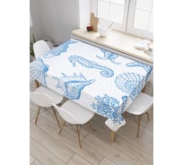 Прямоугольная скатерть JoyArty Морская фауна из сатена tc_3001_120x145
