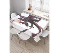 Прямоугольная скатерть JoyArty Девушка в карнавальном костюме из сатена tc_23803_120x145