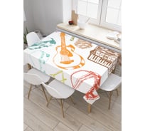 Прямоугольная скатерть JoyArty Музыкальный инструментарий из сатена tc_29510_120x145