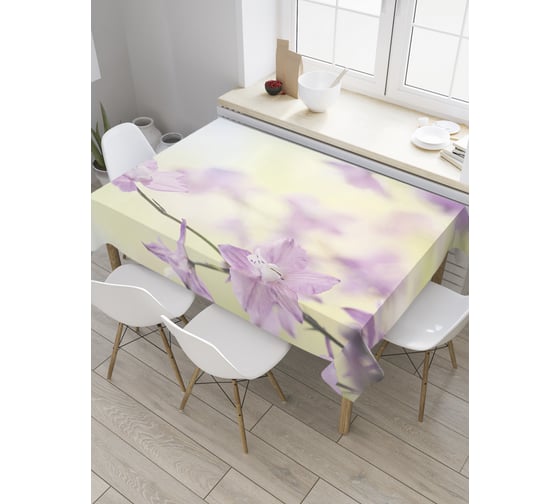 Прямоугольная скатерть JoyArty Сакура крупным планом из сатена tc_32412_120x145