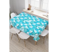 Прямоугольная скатерть JoyArty Сборные круги из сатена tc_23296_120x145