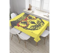 Прямоугольная скатерть JoyArty Голова совы в очках из сатена tc_28861_120x145