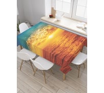 Прямоугольная скатерть JoyArty Солнце греет душу из сатена tc_15031_120x145