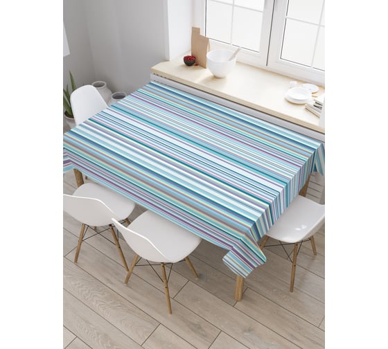Прямоугольная скатерть JoyArty Полосатые просторы из сатена tc_21534_120x145 1