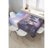 Прямоугольная скатерть JoyArty Каньон с водой из сатена tc_6630_120x145