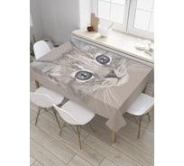 Прямоугольная скатерть JoyArty Молочный кот из сатена tc_31291_120x145