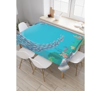 Прямоугольная скатерть JoyArty Миграция рыб в океане из сатена tc_32940_120x145