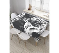 Прямоугольная скатерть JoyArty Глазницы черепа из сатена tc_28860_120x145