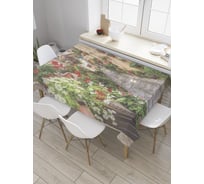 Прямоугольная скатерть JoyArty Изобилие вазонов из сатена tc_9211_120x145