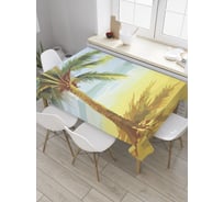 Прямоугольная скатерть JoyArty Густая крона пальмы из сатена tc_32222_120x145