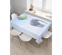 Прямоугольная скатерть JoyArty Слон с шарами из сатена tc_30746_120x145