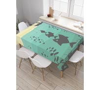 Прямоугольная скатерть JoyArty Рыбацкое веселье из сатена tc_21316_120x145