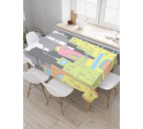 Прямоугольная скатерть JoyArty Графический мегаполис из сатена tc_29112_120x145