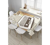 Прямоугольная скатерть JoyArty Поющее радио из сатена tc_33634_120x145