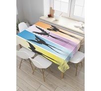 Прямоугольная скатерть JoyArty Радужные ангелы из сатена tc_7734_120x145