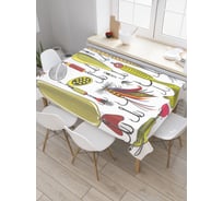 Прямоугольная скатерть JoyArty Рыбацкие радости из сатена tc_21311_120x145