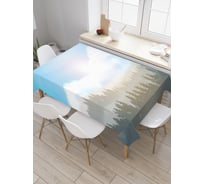 Прямоугольная скатерть JoyArty Многоярусная тайга из сатена tc_29185_120x145