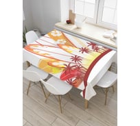 Прямоугольная скатерть JoyArty Мир серфинга из сатена tc_9692_120x145