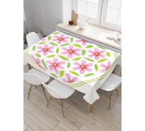 Прямоугольная скатерть JoyArty Сакральные цветы из сатена tc_28843_120x145