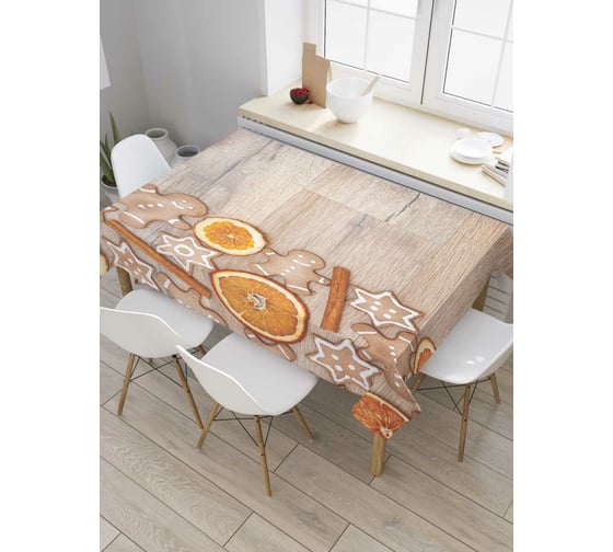 Прямоугольная скатерть JoyArty Праздничные печенья из сатена tc_38351_120x145 1