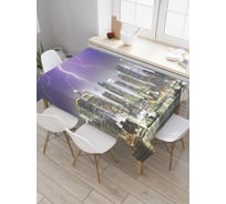 Прямоугольная скатерть JoyArty Молнии над Нью-Йорком из сатена tc_38518_120x145