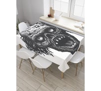 Прямоугольная скатерть JoyArty Монохромный зомби из сатена tc_33013_120x145
