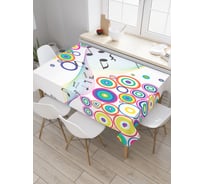 Прямоугольная скатерть JoyArty Музыкальные диски из сатена tc_29023_120x145